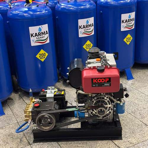 کارواش ۳۰۰ بار برتولینی با موتور ۲۳ اسب دیزل